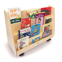 Whitney Brothers Deluxe Two Sided Mobile Book Display — for Pediatric Furniture in Clinical and Institutional Care