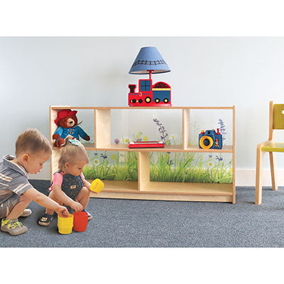 Whitney Brothers Nature View Acrylic Back Cabinet, 24H — for Pediatric Furniture in Clinical and Institutional Care