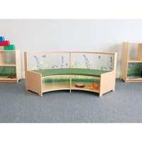 Whitney Brothers Nature View Curve Out Sofa — for Pediatric Furniture in Clinical and Institutional Care