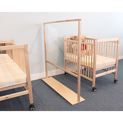 Whitney Brothers Floor Standing Acrylic Partition, 48W — for Pediatric Furniture in Clinical and Institutional Care