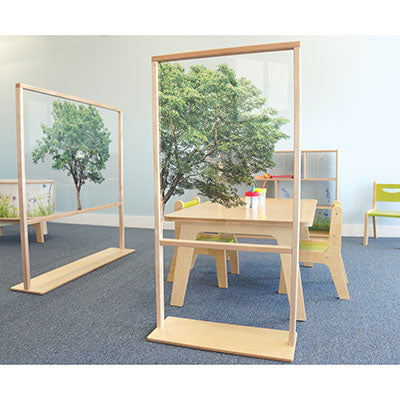 Whitney Brothers Floor Standing Acrylic Partition, 25W — for Pediatric Furniture in Clinical and Institutional Care