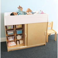 Whitney Brothers Ez Clean Birch Changing Cabinet with Trays — for Pediatric Furniture in Clinical and Institutional Care