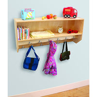Whitney Brothers Double Row Wall Mount Coat Rack — for Organized Equipment Storage