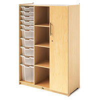 Whitney Brothers Teachers Wardrobe with Trays and Locking Door — for Pediatric Furniture in Clinical and Institutional Care