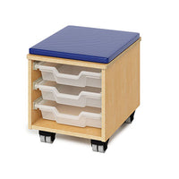 Whitney Brothers Teachers Rolling Stool With Trays — for Clinical and Treatment Rooms