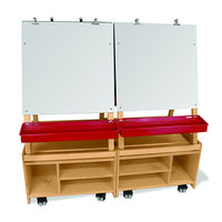 Whitney Brothers Mobile Art Center, Four Station Set — for Pediatric Furniture in Clinical and Institutional Care