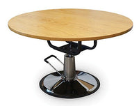 CanDo Hydraulic Hi-Low Work Table, Circular, 28.5" - 34" H, 48" diameter — for Treatment and Examination Rooms
