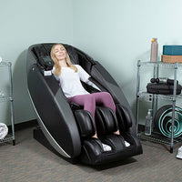 Human Touch NovoXTPro Massage Chair, Safe Antimicrobial SofHyde, Black/Gray — for Massage Therapy and Muscle Recovery