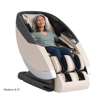 Human Touch Super Novo 2.0 Massage Chair, Cream Sofhyde — for Massage Therapy and Muscle Recovery