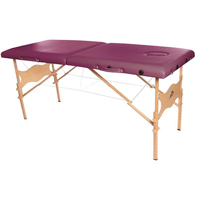 3B Scientific Economy massage table, 28" x 73", burgundy — for Massage Therapy and Muscle Recovery