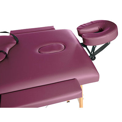 3B Scientific Economy massage table, 28" x 73", burgundy — for Massage Therapy and Muscle Recovery