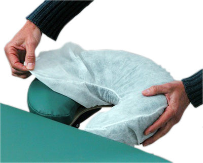 CanDo Massage Table - Accessory for Headrest - Sani Covers, bag of 500 — for Massage Therapy and Muscle Recovery