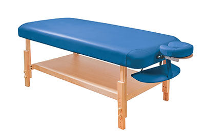 3B Scientific Basic Stationary Massage Table Blue — for Massage Therapy and Muscle Recovery