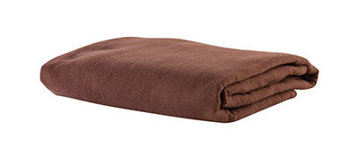 CanDo Massage Sheet Set - Includes: Fitted, Flat and Cradle Sheets - Cotton Flannel - Dark Chocolate — for Massage Therapy and Muscle Recovery