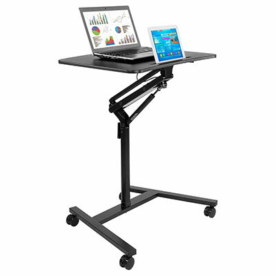 Mount-It Mobile Standing Desk with Locking Wheels — for Treatment and Examination Rooms