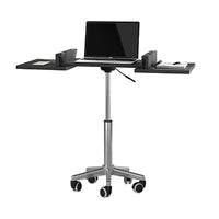 Techni Mobili Folding Table Laptop Cart, Graphite — for Treatment and Examination Rooms