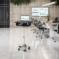 Techni Mobili Folding Table Laptop Cart, Graphite — for Treatment and Examination Rooms