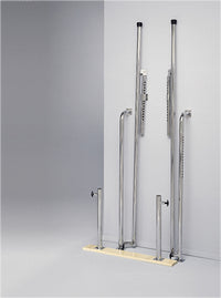 CanDo Parallel Bars, wall-mounted, wood base, folding, height adjustable, 7' L x 22.5" W x 28" - 42" H — for Treatment and Examination Rooms