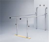 CanDo Parallel Bars, wall-mounted, wood base, folding, height adjustable, 7' L x 22.5" W x 28" - 42" H — for Treatment and Examination Rooms