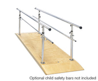 CanDo Parallel Bars, wood platform, height adjustable, 10' L x 30" W x 26" - 44" H — for Treatment and Examination Rooms