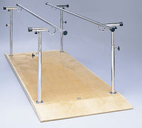 CanDo Parallel Bars, wood platform mounted, height and width adjustable, 12' L x 19" - 26" W x 26" - 44" H — for Treatment and Examination Rooms