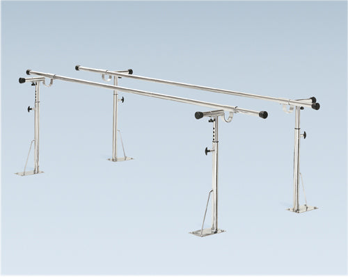 CanDo Parallel Bars, floor mounted, height and width adjustable, 16' L x 6" W x 26" - 44" H — for Treatment and Examination Rooms