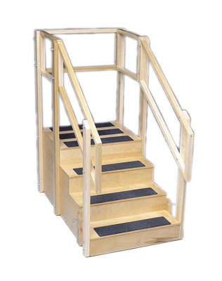 CanDo Training stairs, straight, 4 steps with platform, 55" L x 30" W x 54" H — for Therapy and Rehabilitation Programs