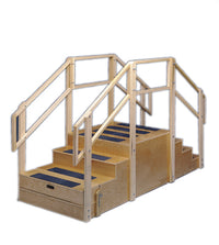 CanDo Training stairs, straight, 8 steps with platform, 96" L x 36" W x 60" H — for Therapy and Rehabilitation Programs