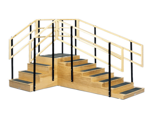 CanDo Training stairs, convertible, 4 and 8 steps with platform, 24" x 24" platform — for Therapy and Rehabilitation Programs