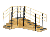 CanDo Training stairs, convertible, 4 and 8 steps with platform, 24" x 24" platform — for Therapy and Rehabilitation Programs