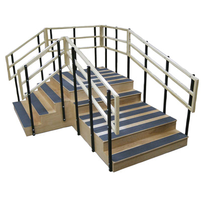 CanDo Bariatric training stairs, 78" x 104" — for Ambulation Training in Clinical and Institutional Care