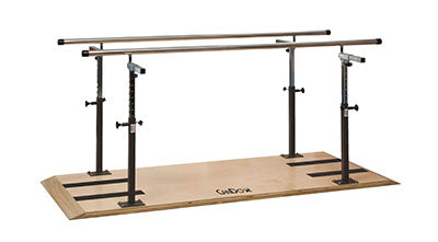 CanDo Platform Mounted Parallel Bars, Height & Width Adjustable, 400 LB Capacity, 7' — for Treatment and Examination Rooms