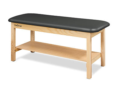CanDo Treatment Table with Flat Top and Shelf, 400 LB Capacity, 72"L x 30"W x 31"H — for Treatment and Examination Rooms