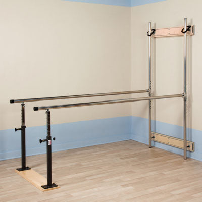 CanDo Wall Mounted Folding Parallel Bars, 7' — for CanDo Treatment Furniture in Clinical and Institutional Care