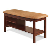 Clinton Classic Treatment Table, 1-Section, Tiered Shelving Unit, 1 Shelf, 72" x 27" x 31" — for Treatment and Examination Rooms