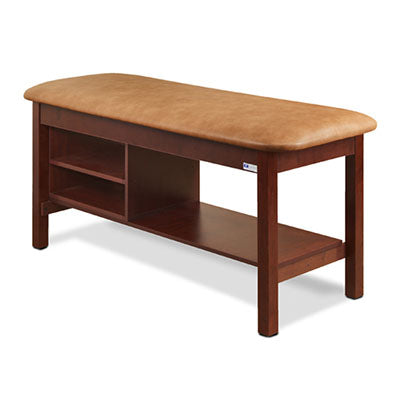 Clinton Classic Treatment Table, 1-Section, Tiered Shelving Unit, 1 Shelf, 72" x 27" x 31" — for Treatment and Examination Rooms