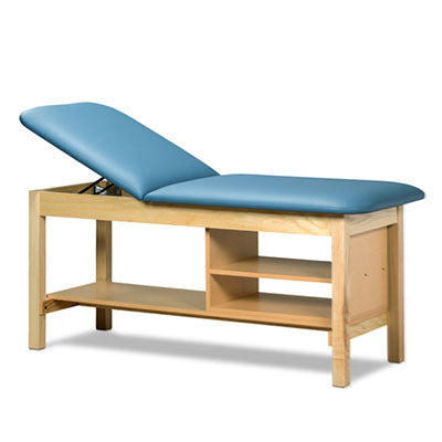 Clinton Classic Treatment Table, 2-Section, Tiered Shelving Unit, 1 Shelf, 72" x 30" x 31" — for Treatment and Examination Rooms