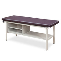 Clinton Alpha-S Treatment Table, 1-Section, Tiered Shelving Unit, 1 Shelf, 72" x 27" x 31" — for Treatment and Examination Rooms