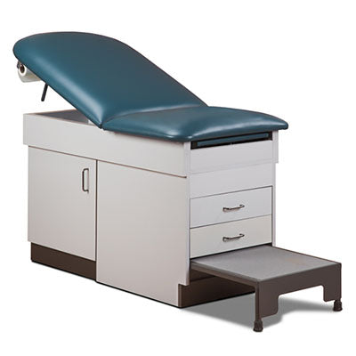 Clinton Cabinet Style, Space Saver Table, 2-Section, Step Stool — for Treatment and Examination Rooms