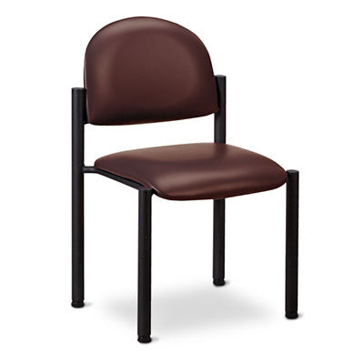 Clinton Black Frame Chair, No Arms — for Seating in Clinical and Institutional Care