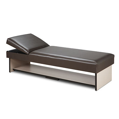 Clinton Recovery Couch, Panel leg, 1 Shelf, Non-Adjustable Pillow Wedge — for Elevated Positioning and Comfort