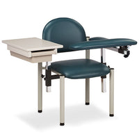 Clinton SC Series Phlebotomy Chair, Padded Arms, Drawer — for Phlebotomy Equipment in Clinical and Institutional Care