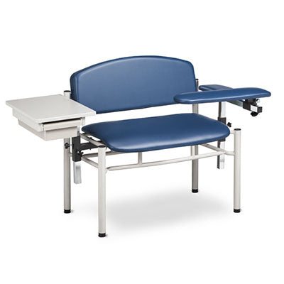Clinton SC Series Phlebotomy Chair, Extra-Wide, Padded Flip Arms, Drawer — for Phlebotomy Equipment in Clinical and Institutional Care