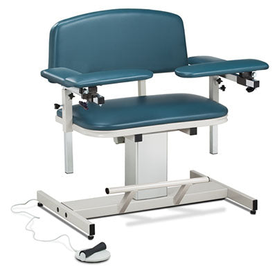 Clinton Power Series Phlebotomy Chair, Extra-Wide, Padded Arms — for Phlebotomy Equipment in Clinical and Institutional Care