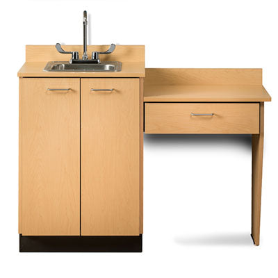 Clinton Base Cabinet Set, 2 Doors, Desk, 48"L — for Treatment Cabinet in Clinical and Institutional Care