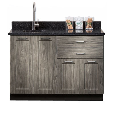 Clinton Fashion Finish Base Cabinet, 4 Doors, 2 Drawers, 48" — for Treatment Cabinet in Clinical and Institutional Care