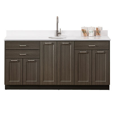 Clinton Fashion Finish Base Cabinet, 6 Doors, 3 Drawers, 72" — for Treatment Cabinet in Clinical and Institutional Care