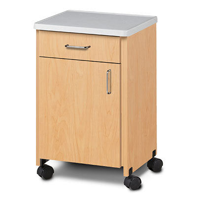 Clinton Mobile Bedside Cabinet, Molded Top, 18" x 16" x 29.25" — for Treatment Cabinet in Clinical and Institutional Care