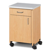 Clinton Mobile Bedside Cabinet, Molded Top, 18" x 16" x 29.25" — for Treatment Cabinet in Clinical and Institutional Care