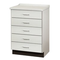 Clinton Treatment Cabinet, Molded Top, 5 Drawers — for Treatment Cabinet in Clinical and Institutional Care